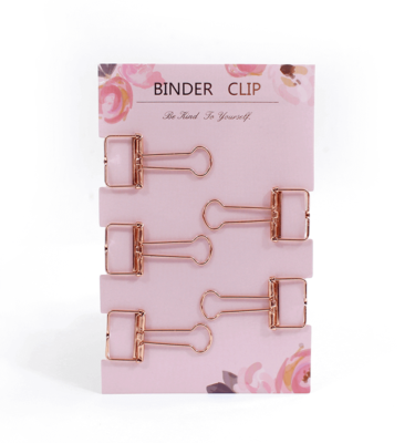 Binder clips vazado Rosê