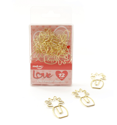 Clips abacaxi dourado