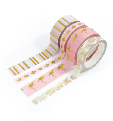 Kit 4 Washi tapes – Flamingo Chic